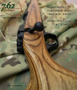 Stainless Ruger M77 with Black DuraCoat