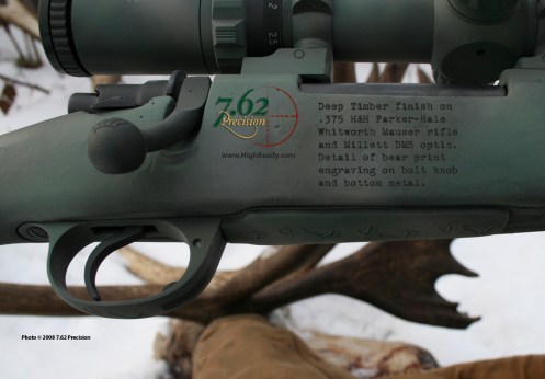 Engraving on bolt handle.