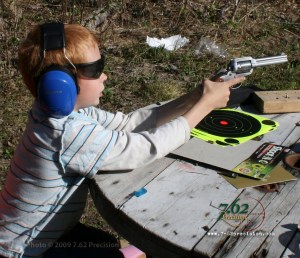 With its perfect blend of balance, size, and simplicity, the Ruger Bearcat .22 LR revolver is an ideal first pistol for a child. The bear and puma rollmark on the cylinder is popular with children.
