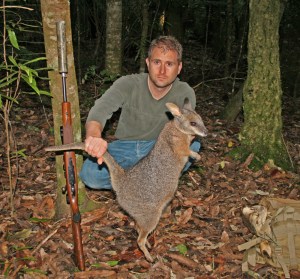 Hunting wallabies in New Zealand with a suppressed .223 rifle. Suppressors are considered important safety devices even in countries that heavily restrict firearms ownership.