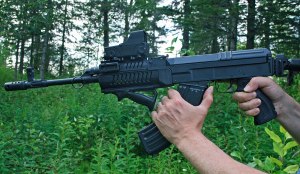 Right handed mag release, thumb method