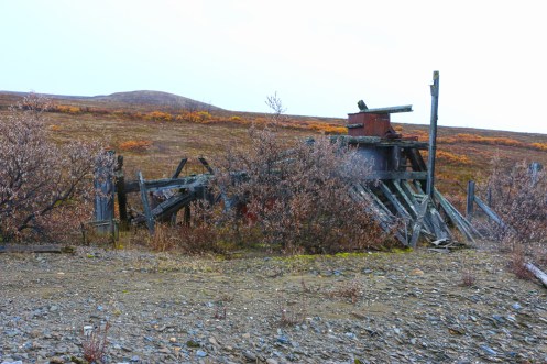 Dredge Skeleton on a Dry Creek