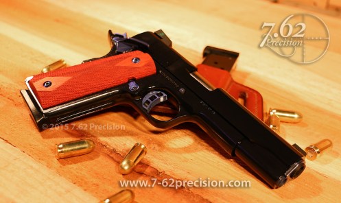 After: DuraBlue polished black over parkerizing, DuraBlue Nitre on small parts.